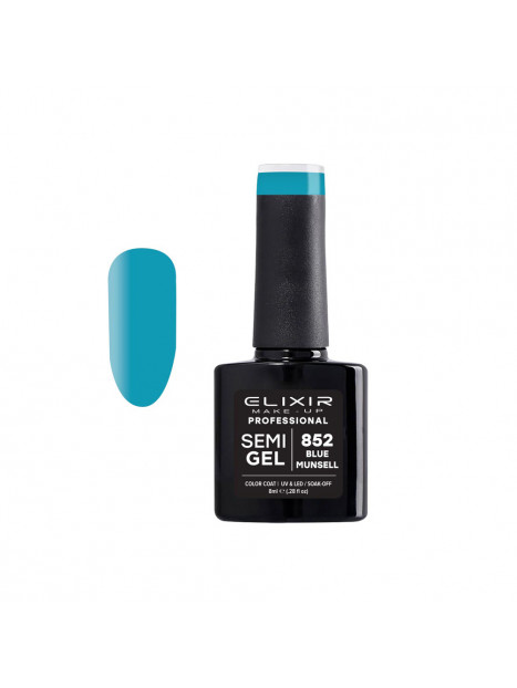 Vernis semi-permanent 852 Blue Munsell 8ml ELIXIR