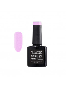 Vernis semi-permanent 962 Pink Sparkling 8ml ELIXIR