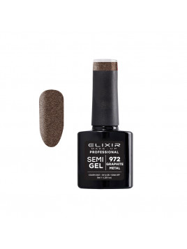 Vernis semi-permanent 972 Graphite Metal 8ml ELIXIR