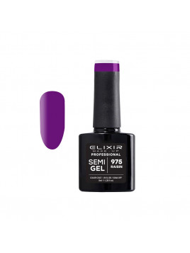 Vernis semi-permanent 975 Raisin 8ml ELIXIR