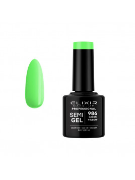 Vernis semi-permanent 986 Green Yellow 8ml ELIXIR