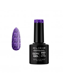 Vernis semi-permanent 997 Lilac Glitter 8ml ELIXIR