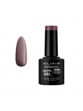 Vernis semi-permanent 999 Darkorchid Glitter 8ml ELIXIR