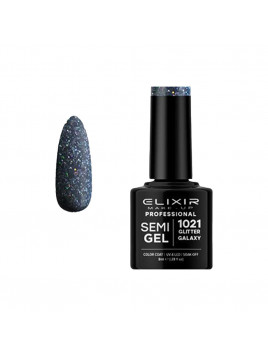 Vernis semi-permanent 1021 Glitter Galaxy 8ml ELIXIR