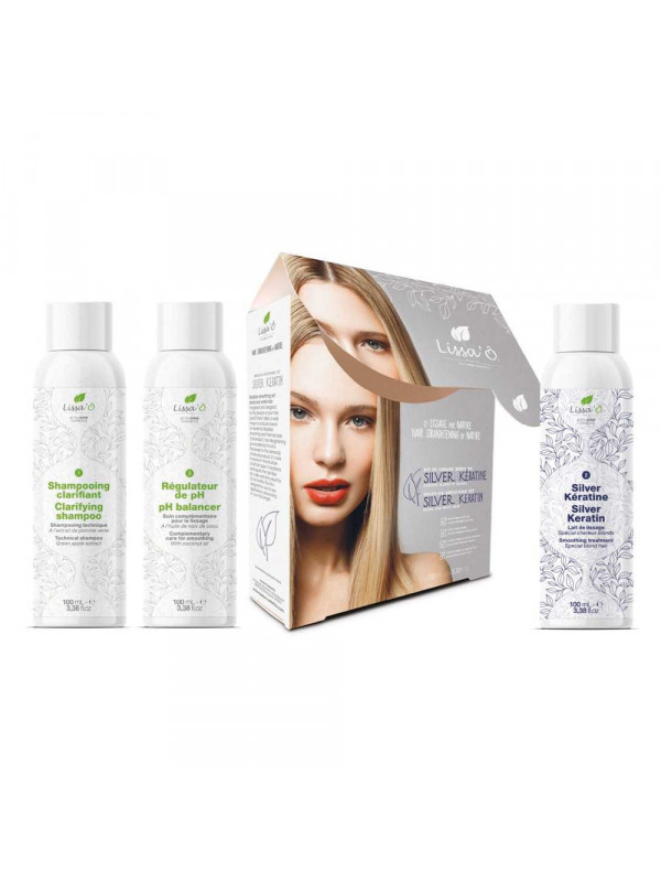 Kit Lissage Silver Keratin 3x100ml LISSA'O